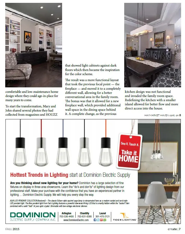 Haymarket Haven 3 | Award Winning Interior Designers Washington Dc &Amp; Northern Virginia Areas a newspaper article of a room