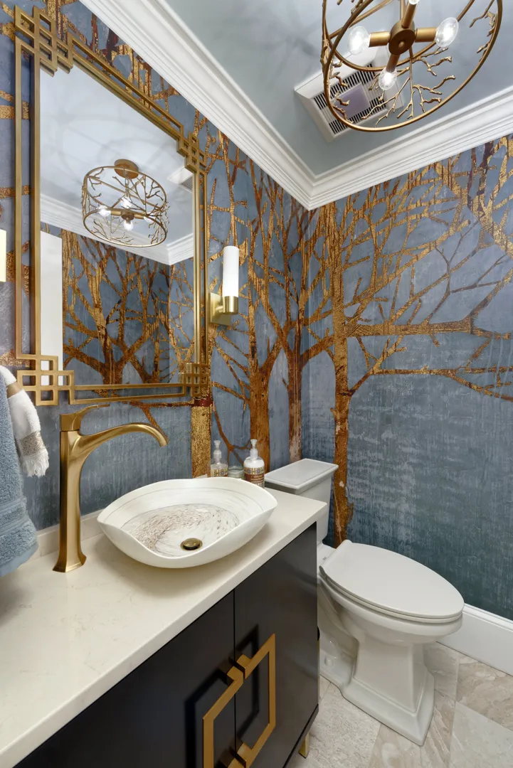 Premier Interior Design Services In Reston 9 | Award Winning Interior Designers Washington Dc &Amp; Northern Virginia Areas a bathroom with a mirror and a sink
