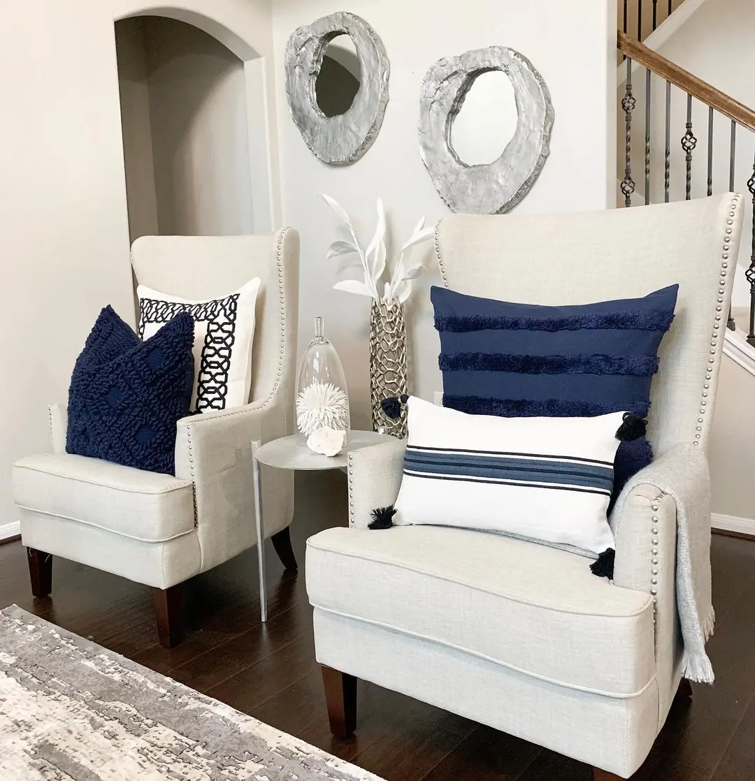 two chairs in a room